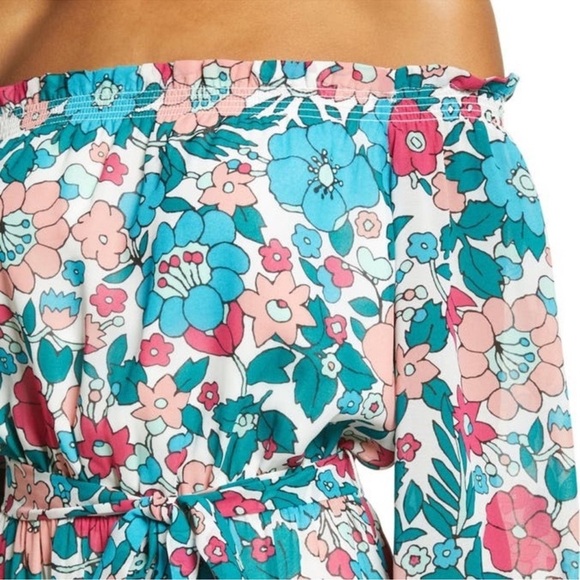 Charles Henry Floral Off The Shoulder Maxi Dress - Picture 11 of 16